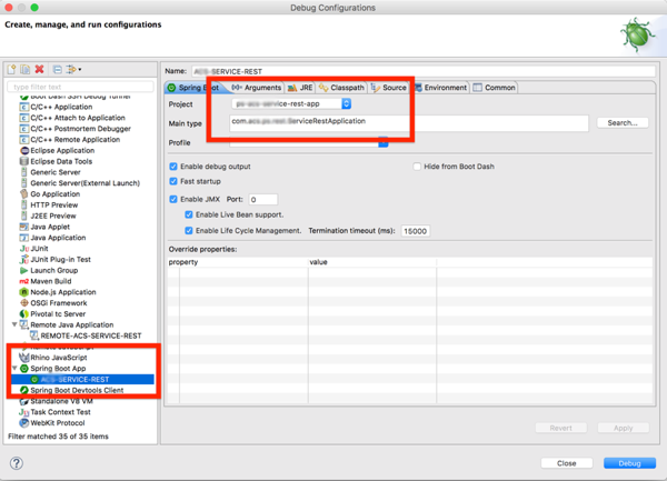 Debug SpringBoot with Gradle in Eclipse 